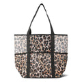 No Boundaries Mesh Beach Tote Bag, Women's, Leopard