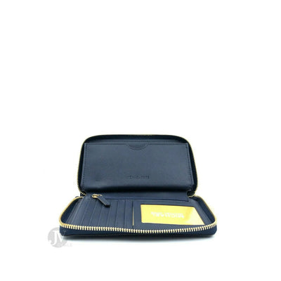 MICHAEL KORS Navy Leather Wristlet