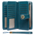 Sendefn Wallets for Women Genuine Leather Credit Card Holder with RFID Blocking Large Capacity Wristlet