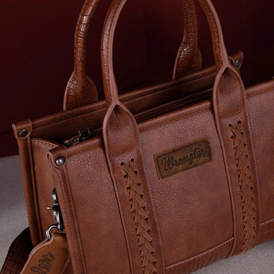 Wrangler Medium Tote Bag for Women Designer Satchel Handbags Top-handle Purses with Strap