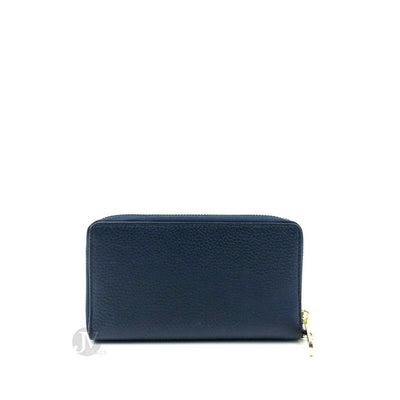 MICHAEL KORS Navy Leather Wristlet