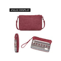 Forestfish Red Cute Mini Satchel Purses for Women Small Canvas Cell Phone Purse Wallet Hobo Messenger Purse