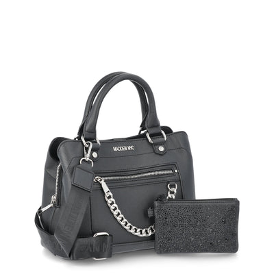 Madden NYC Women's Chain Tote Handbag, Black