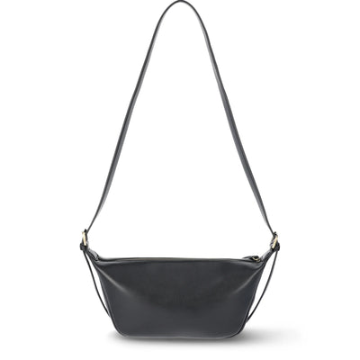 Time and Tru Women's Bean Sling Crossbody Handbag, Black