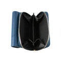 Olivia and Kate Women’s Small Deep Blue Saffiano Leather Flap Indexer Wallet and Purse