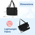 Gynky Tote Bag for Women Travel Bags Quilted Carry On Shoulder Bag for Travel Gym Weekend, Black