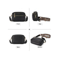 Badiya Women's Fashion Colorblock Zipper Crossbody Bag, PU Leather Shoulder Bag for Daily, Trendy Versatile Hight-quality Daily Commuting Bag