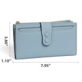 SENDEFN Wallets for Women Genuine Leather Credit Card Holder with RFID Blocking Large Capacity Wristlet