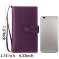 Sendefn Women Wristlet Wallets Large Capacity RFID Blocking Leather Wallets Credit Cards Organizer with Checkbook Holder
