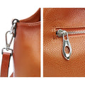 Mostdary Women Satchels Genuine Leather Top Handle Handbags Large Work Tote Shoulder Bags Crossbody Purses Brown