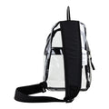 Eastsport Unisex Clear Sling Stadium Approved Bag, Black Trim
