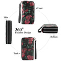 GOIACII Floral Women's Wallet Large Capacity Double Zip Ladies Card Phone Holder RFID Blocking Wristlet Leather with Gift Box