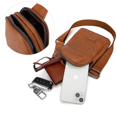 Wrangler Crossbody Sling Bags for Women Cross Body Fanny Pack Purse with Detachable Strap Zipper 7.5 "H