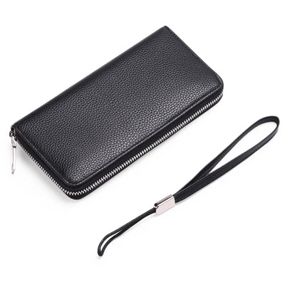 GOIACII Womens Wallet RFID Blocking Leather Card Holder Large Capacity Zip Around Ladies Purse Travel Wristlet Clutch