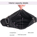Crossbody Bags for Women, Multiple Pockets Shoulder Bag, Ladies Purses Fashion Handle Satchel - Black