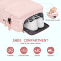 35L Travel Backpack, Carry on Luggage for Airplanes with 2 Packing Cubes, 15.6 inch Personal Item Travel Bag, Expandable Backpack with USB Charging Port & Shoe Pocket for Travel, Work,Pink