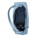 Time and Tru Women's River Faux Nubuk Small Hobo Shoulder Bag, Blue Day
