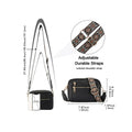 Badiya Women's Fashion Colorblock Zipper Crossbody Bag, PU Leather Shoulder Bag for Daily, Trendy Versatile Hight-quality Daily Commuting Bag