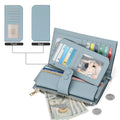 SENDEFN Wallets for Women Genuine Leather Credit Card Holder with RFID Blocking Large Capacity Wristlet