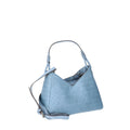 Time and Tru Women's River Faux Nubuk Small Hobo Shoulder Bag, Blue Day