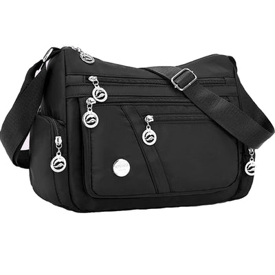 Crossbody Bags for Women, Multiple Pockets Shoulder Bag, Ladies Purses Fashion Handle Satchel - Black