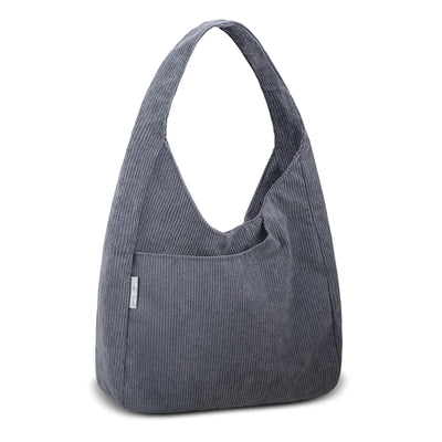 Entchin Women Hobo Bag Corduroy Handbag Casual Shoulder Purse Satchel Tote Bag