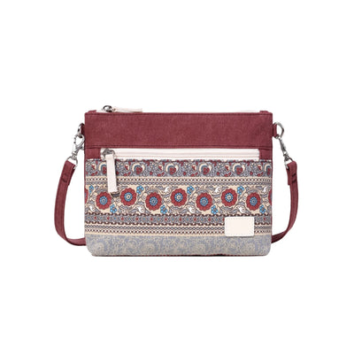 Forestfish Red Cute Mini Satchel Purses for Women Small Canvas Cell Phone Purse Wallet Hobo Messenger Purse