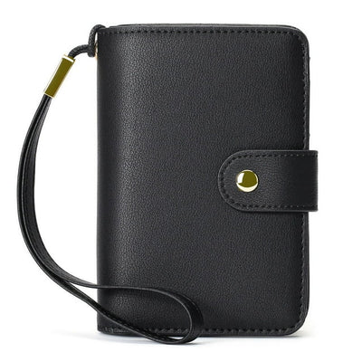 GAEKEAO Wallet for Women Leather RFID-Blocking Bifold Ladies Wristlet Purse Wallet Credit Card Holder with ID Window