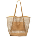 Livhil Large Mesh Beach Bag Foldable Waterproof Sandproof Tote for Beach, Picnic