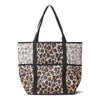 No Boundaries Mesh Beach Tote Bag, Women's, Leopard
