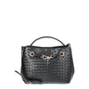 Time and Tru Women's Hazel Satchel Bag, Black