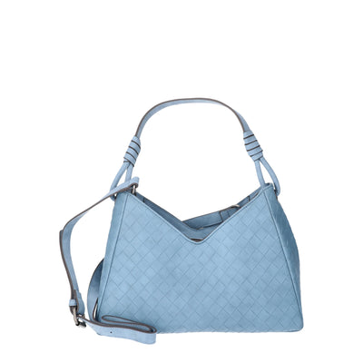 Time and Tru Women's River Faux Nubuk Small Hobo Shoulder Bag, Blue Day
