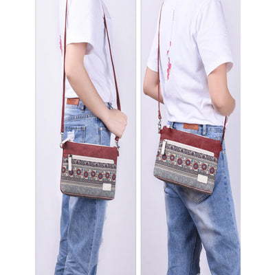 Forestfish Red Cute Mini Satchel Purses for Women Small Canvas Cell Phone Purse Wallet Hobo Messenger Purse