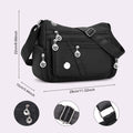 Crossbody Bags for Women, Multiple Pockets Shoulder Bag, Ladies Purses Fashion Handle Satchel - Black