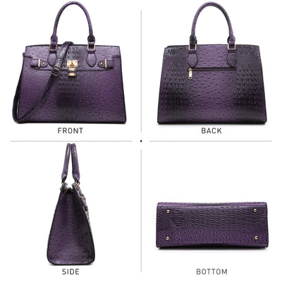 Dasein Women Handbags and Purses Ladies Shoulder Bag Top Handle Satchel Tote Work Bag with Matching Clutch