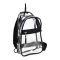 Eastsport Unisex Clear Sling Stadium Approved Bag, Black Trim