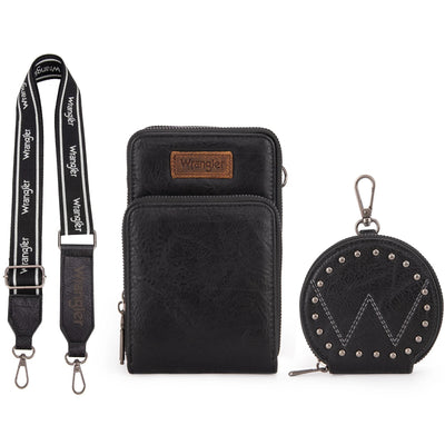Wrangler RFID Blocking Crossbody Purses for Women Cell Phone Wallet with Credit Card Slots Coin Pouch