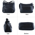 10 Pockets Crossbody Purses for Women Medium Pocketbooks Lightweight Ladies Satchel Bag Multi Pocket Shoulder Handbag