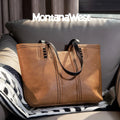 Montana West Women's Oversized Hobo Tote Shoulder Satchel Bag, Brown