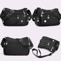 Crossbody Bags for Women, Multiple Pockets Shoulder Bag, Ladies Purses Fashion Handle Satchel - Black