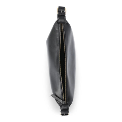 Time and Tru Women's Bean Sling Crossbody Handbag, Black